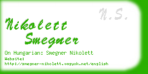 nikolett smegner business card